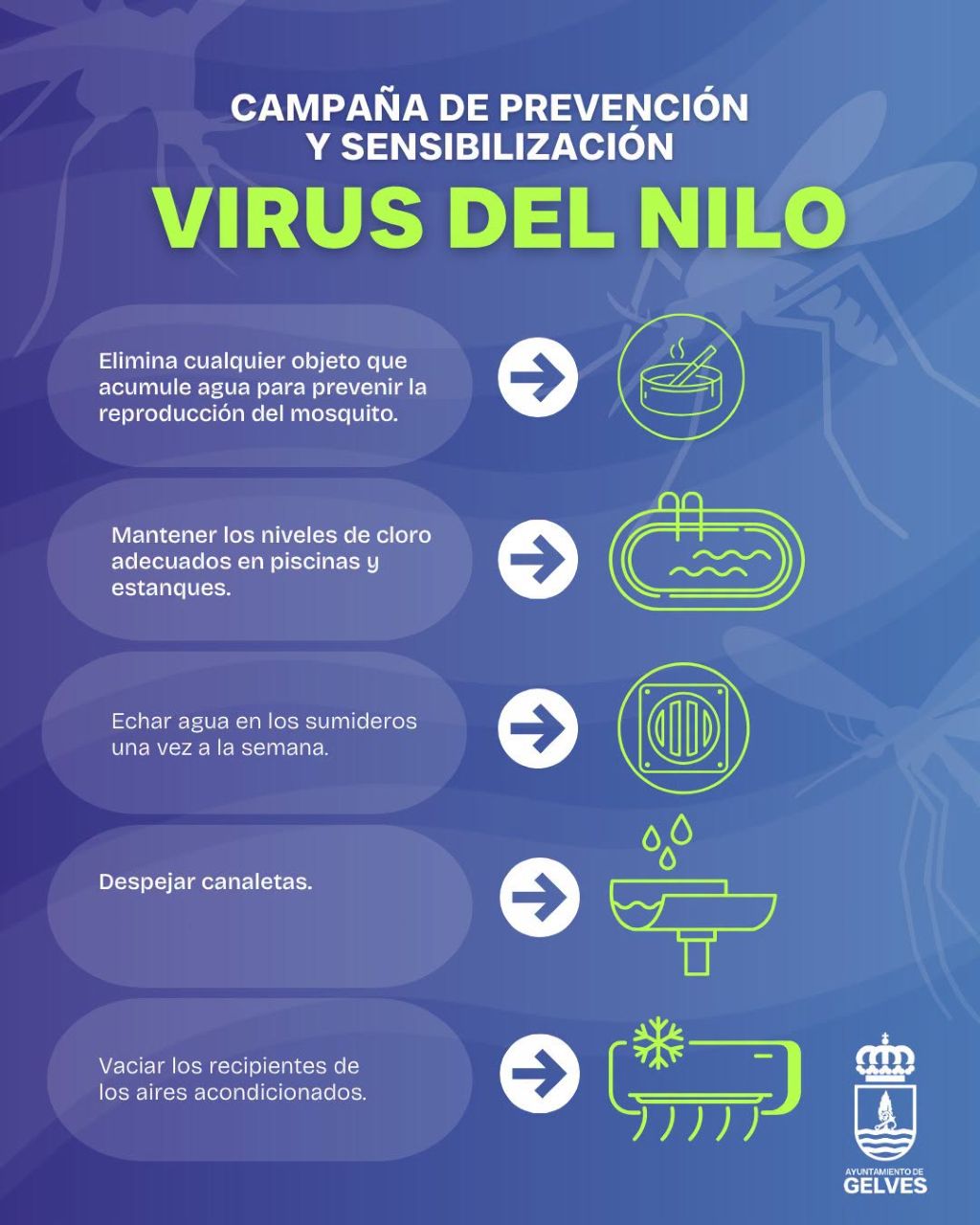 Gelves activa medidas preventivas para evitar las picaduras de mosquitos