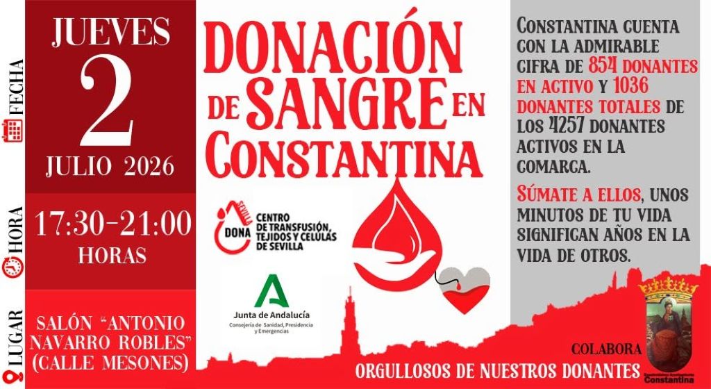 Constantina acoge una nueva jornada de donación de sangre 