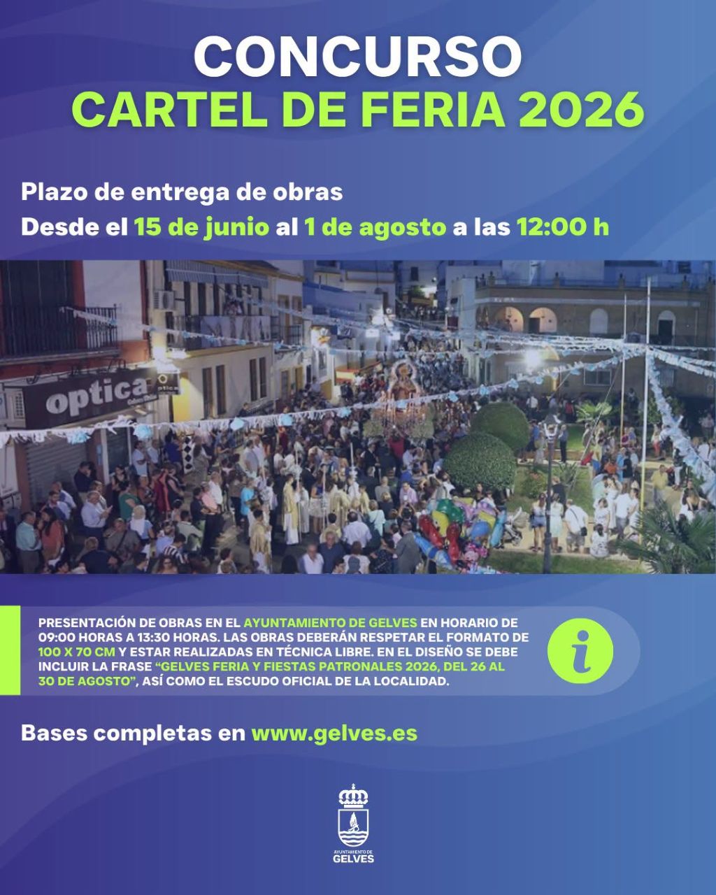 Gelves busca la imagen de su Feria y Fiestas Patronales 2026 con un concurso de carteles
