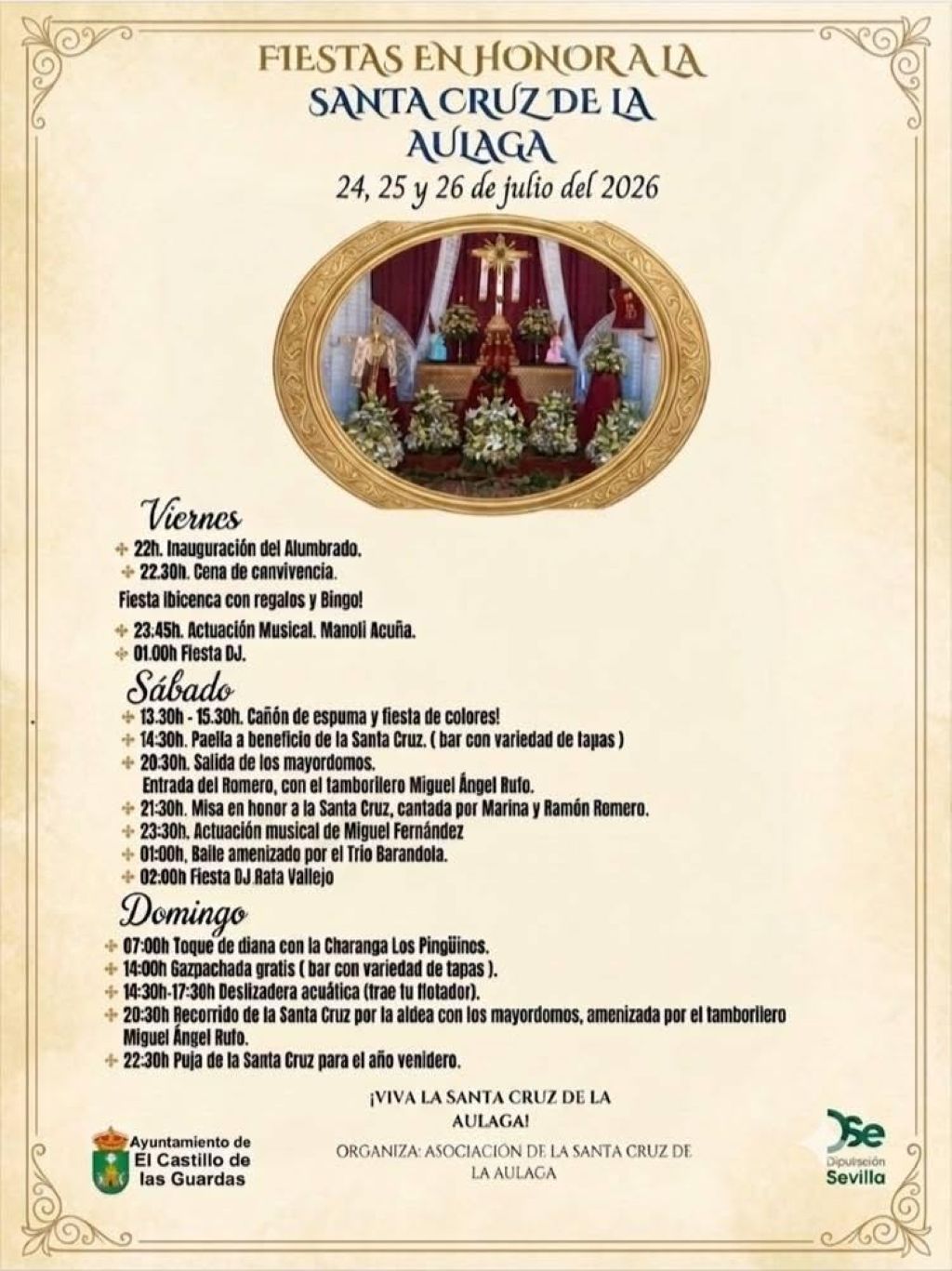 El Castillo de las Guardas celebra las Fiestas en Honor a la Santa Cruz de La Aulaga