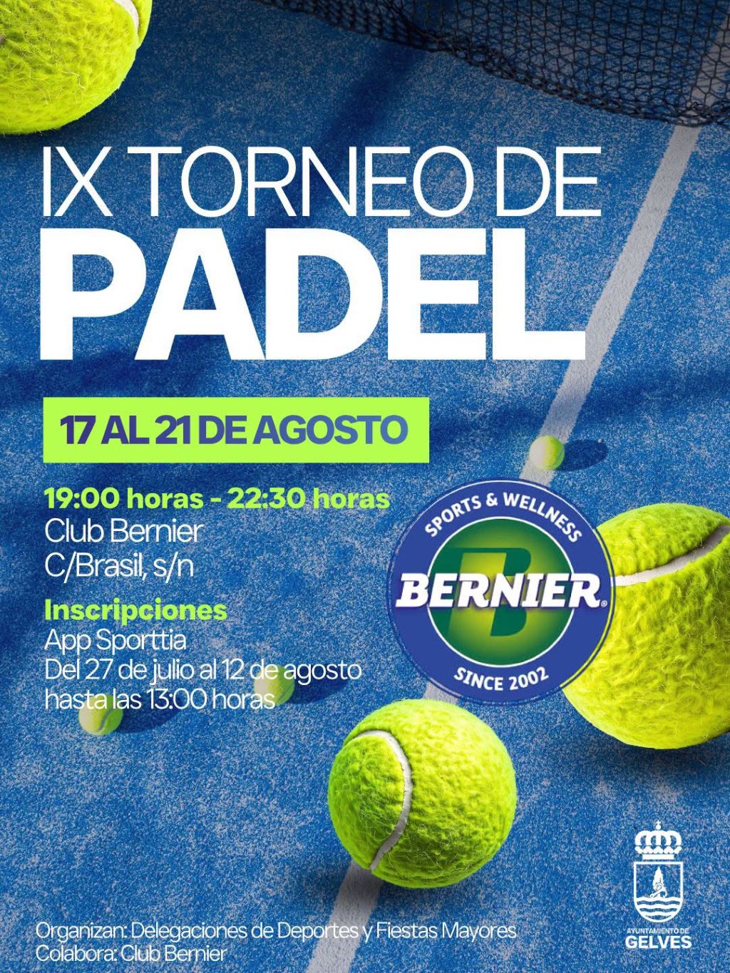 Gelves abre las inscripciones para los primeros torneos deportivos de sus Fiestas Patronales 2026