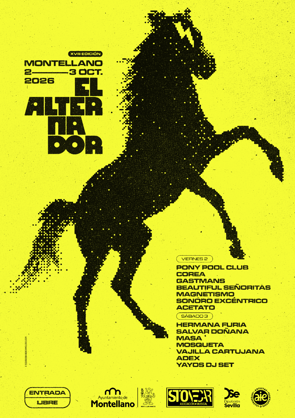 El Festival El Alternador de Montellano llega a su mayoría de edad con más de una decena de artistas en el cartel