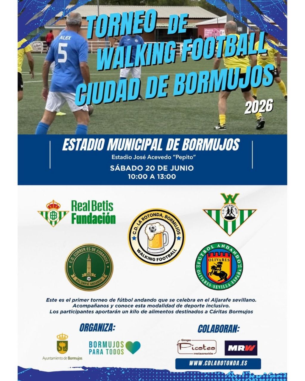 Bormujos acoge el Torneo de Walking Football “Ciudad de Bormujos”, una cita pionera del fútbol andando en el Aljarafe